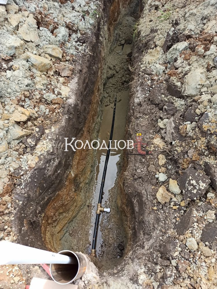 Наши работы: Подвод воды от скважины, Верево, июнь 2020